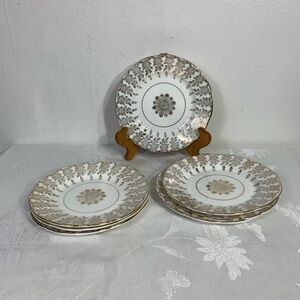22kt gold Dessert Plates Imperial Bone China